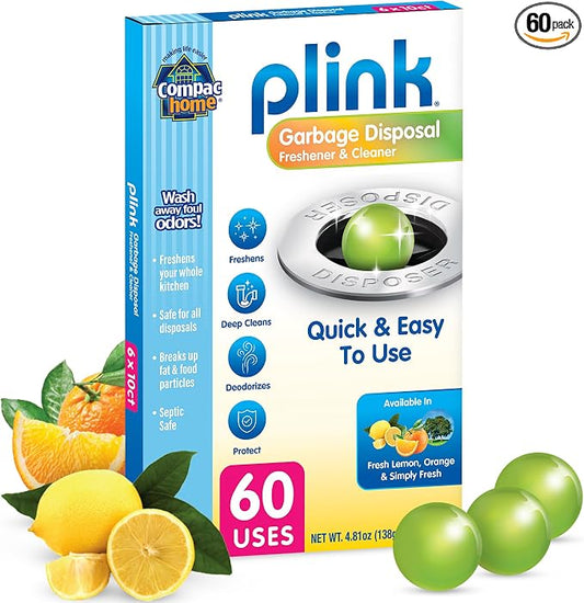 Compac Home [[60 Count]] Plink Garbage Disposal Cleaner and Deodorizer VALUE PACK - Assorted Scents