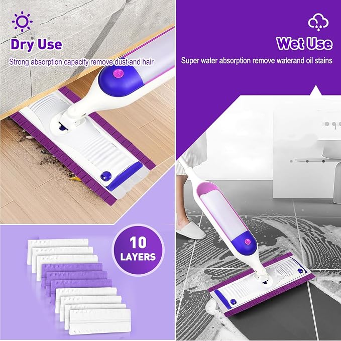 50 Count Thickened Disposable Power Mop Pads Refills for Swiffer PowerMop | Multi-Surface Mopping Pad Disposable Replacement Mop Pads Compatible with Swiffer PowerMop,Safe on All Finished Floors