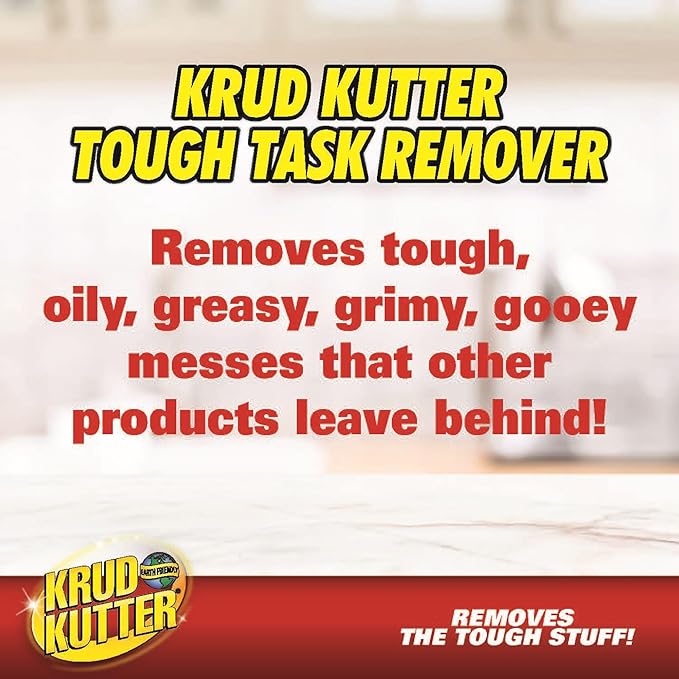 Krud Kutter Tough Task All Purpose Remover, 1 Gallon, Heavy Duty Cleaner for Adhesive, Grease and Tough Stains, Multi Surface Cleaning Solution for Floors, Walls, Tools and Equipment