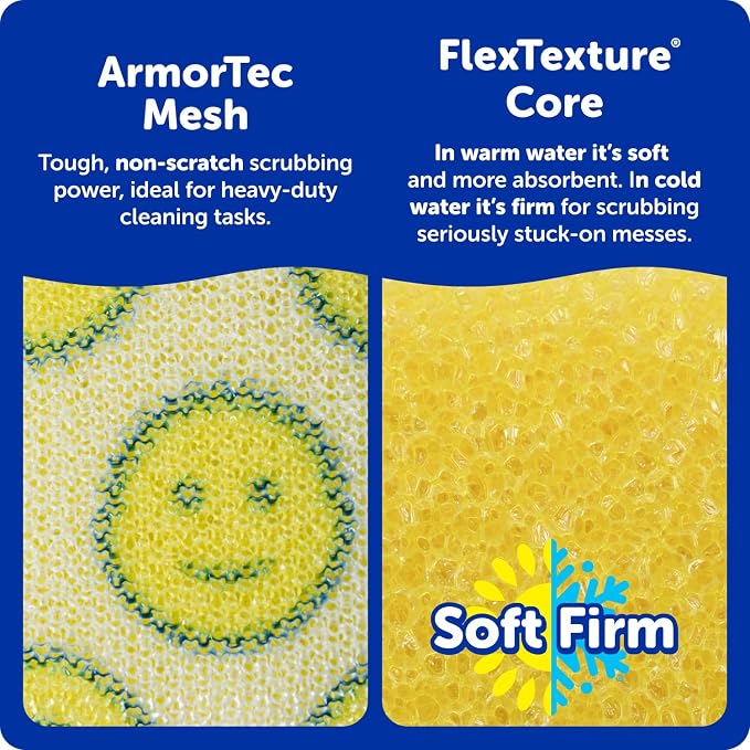 Scrub Daddy Scour Daddy XL - Large Heavy Duty Sponge & Non Scratch Scouring Pad - 18 Pack of Bulk Sponges & Commercial Cleaning Supplies - Durable & Odor Resistant (18 Count)
