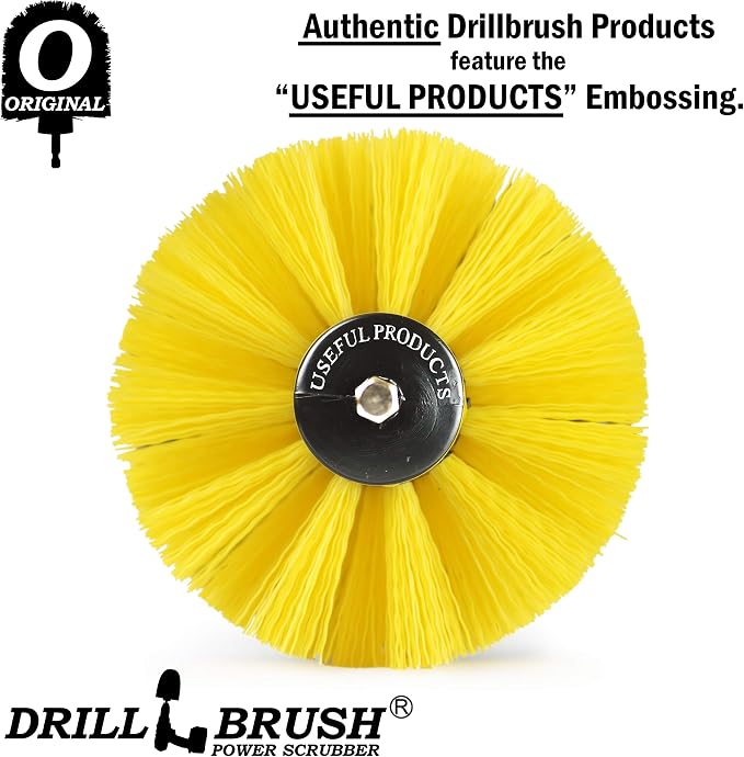 Bath Mat - Bathtub - Sink - Toilet - Bidet - Flooring - Grout Cleaner | Drill Brush - The Original Drillbrush Power Scrubber - Bathroom Accessories - Shower Cleaner - Scrub Brush - Shower Curtain