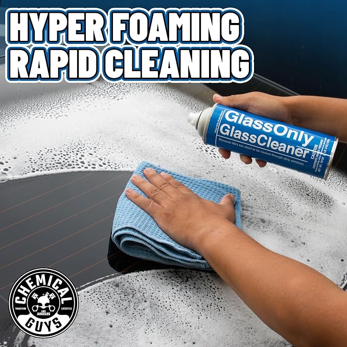 Chemical Guys, Foaming Glass & Window Cleaner, Ammonia-Free Spray, 19 oz | Clinging foam clears fingerprints, smoke film and road grime from glass, mirrors and screens, ammonia-free