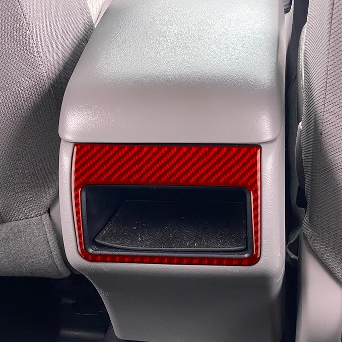 Real Carbon Fiber Trim for Toyota Camry Accessories | for 2012 2013 2014 Rear Row Air Vent Widnd Outlet Decoration Panel Frame Interior Thick Overlay Decal