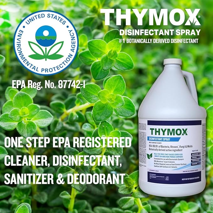 Botanical Disinfectant - All Natural Cleaner Mold Remover, Multipurpose Cleaner, Mold Killer - Ideal for Restoration Jobs & Water Damage, Pet Friendly Natural Disinfectant, 1 Gallon (Pack of 4)