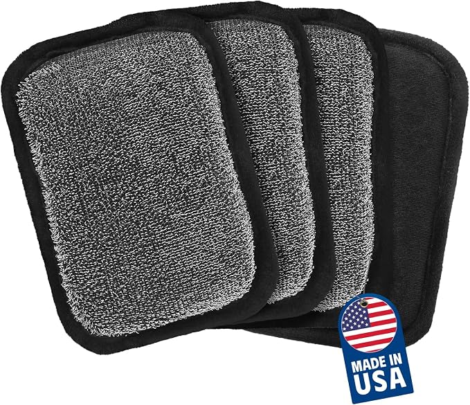 MEKER Grill Brush Bristle Replacement Pad, Ultra Safe Cleaning, Grill Cleaner Pad, Grill Brush Replacement Pad, 4 PCS