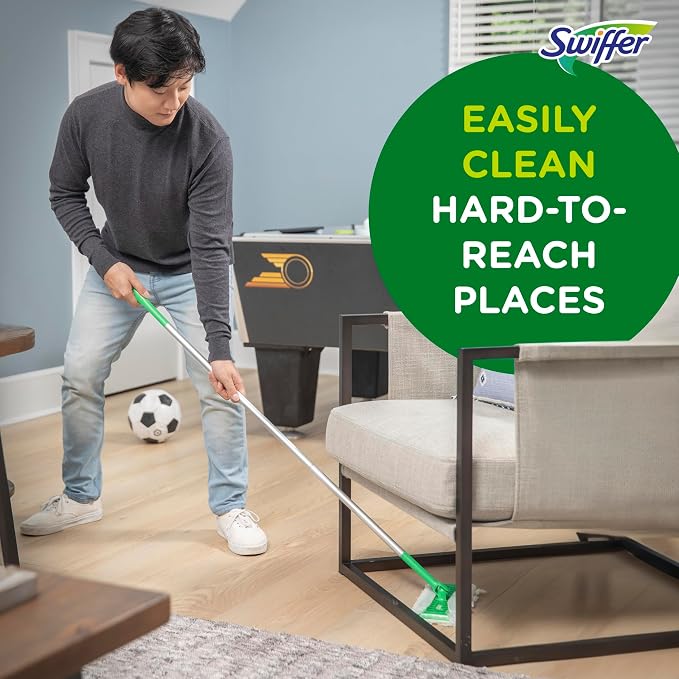 Swiffer Sweep + Mop,Dry Pads Refill,Floor Cleaner for Dirt,Dust,Hair,Cleaning Cloths for Mopping Home,Bathroom,Kitchen,Dust Mop,Floor Duster,Unscented,52ct,(Pack of 3)