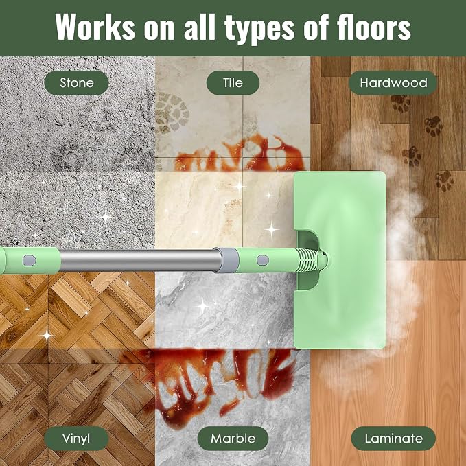 FEPPO Steam Mop & Detachable Handheld Steam Cleaner for Home and Floor Cleaning, 15s Heat-Up, 230°F Floor Steamer for Deep Cleaning with Multi-purpose Attachments Hardwood Floors, Tile,Grout,Furniture