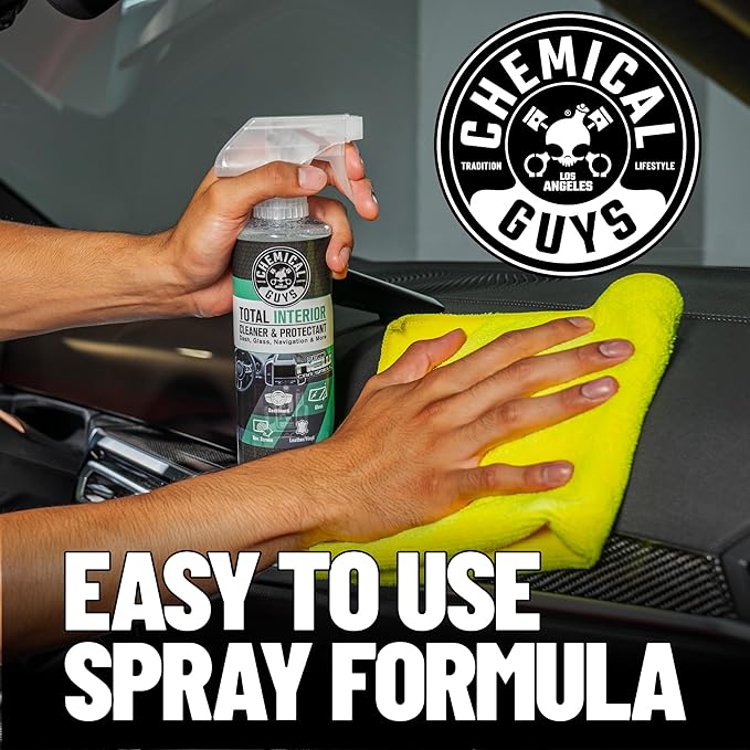 Chemical Guys, Total Interior Cleaner & Protectant, 3 Scents, 3 x 16 oz | Includes Fresh, Black Cherry and New Car varieties, cleans leather, vinyl, plastic and glass in one streak-free step