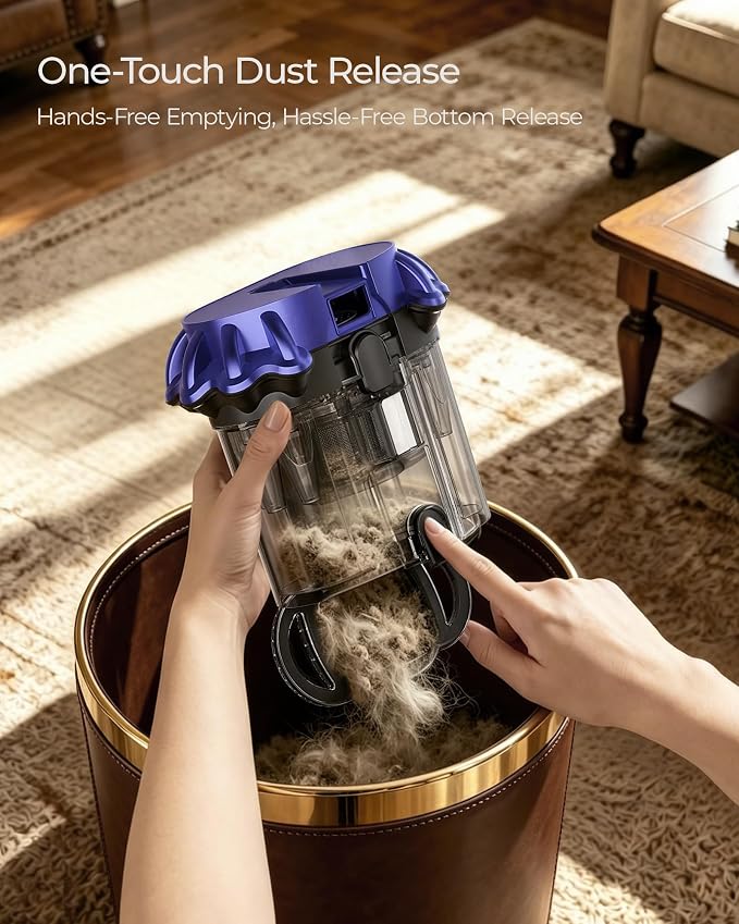 Mayking Mattress Vacuum Cleaner with 2 Rollers, AI Dust Detection, MV04 | 18kPa Bed Vacuum with 6-Cone 3-Cup Filtration, 253.7nm UV-C, Ultrasonic, 66000RPM Tapping, 149℉ Heat & Aroma, Gift for Family