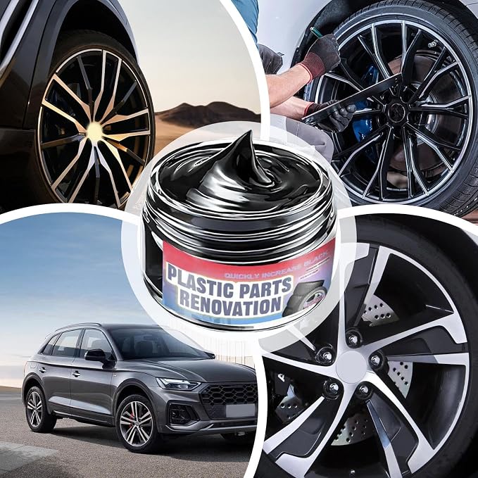 Car Trim Restorer Repair Shine Cleaner | Long Lasting Car Tire Wax for SUV Truck Vehicle Automotive Sedan Scooter RV Seat Console Dashboard Wheel