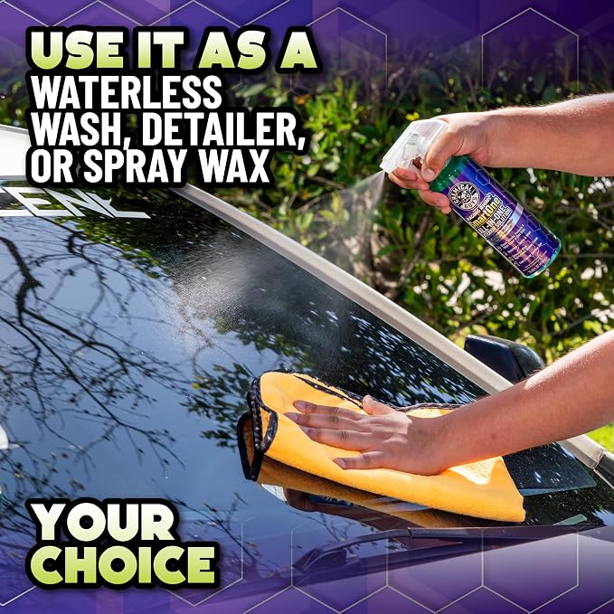 Chemical Guys, Raging Rhino All-in-One Exterior Spray, 20 oz, 2 Pack | Waterless wash, quick detailer and spray wax in one, cleans and shines paint, glass and wheels, slick gloss, two pack