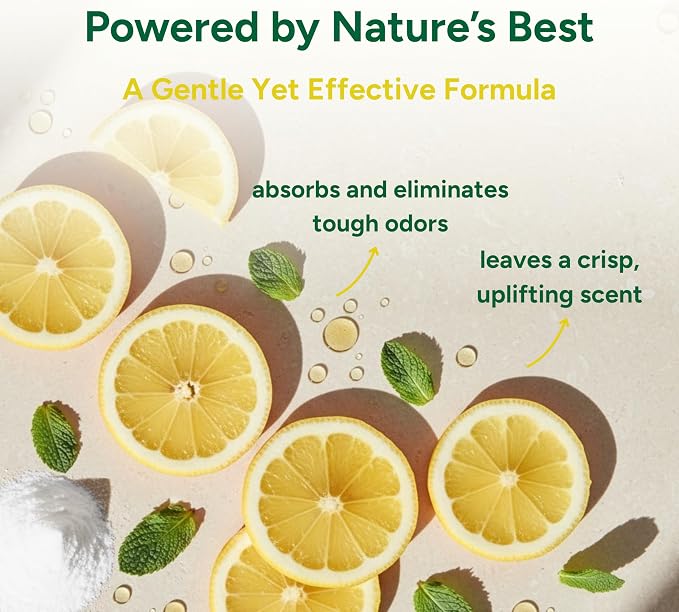 Good Natured Brand | Carpet Deodorizer & Freshener Powder | 31 oz Pet Odor Eliminator for Strong Odor & Pet Urine | Fresh Natural Lemon Scent | Safe for Homes with Pets