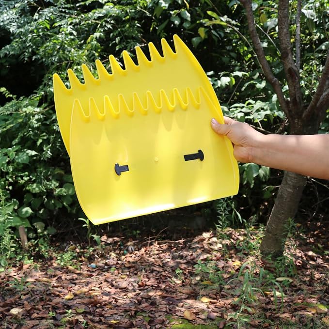 Leaf Scoops Leaves Grabber, 2pcs Handheld Leaf Scoops, Garden Yard Leaf Scoops Hand Rakes, Large Garden Rakes Tool