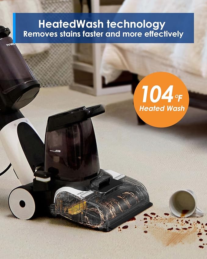 Tineco CARPET ONE Smart Carpet Cleaner Machine, Lightweight Carpet Shampooer and Portable Upholstery Cleaner with LED Display, Pet Carpet Cleaner with Spot Cleaner