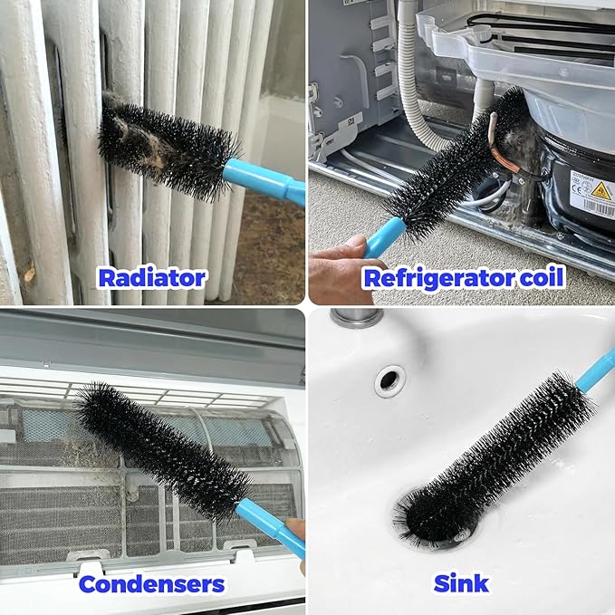 Holikme Dryer Vent Cleaner Kit 5P Flexible Snake Brush for Lint Removal‌ | Durable Nylon Bristles, Deep Reach Design, Cleans Hidden Gaps, Easy To Clean Store, Reusable Tool For Household Maintenance