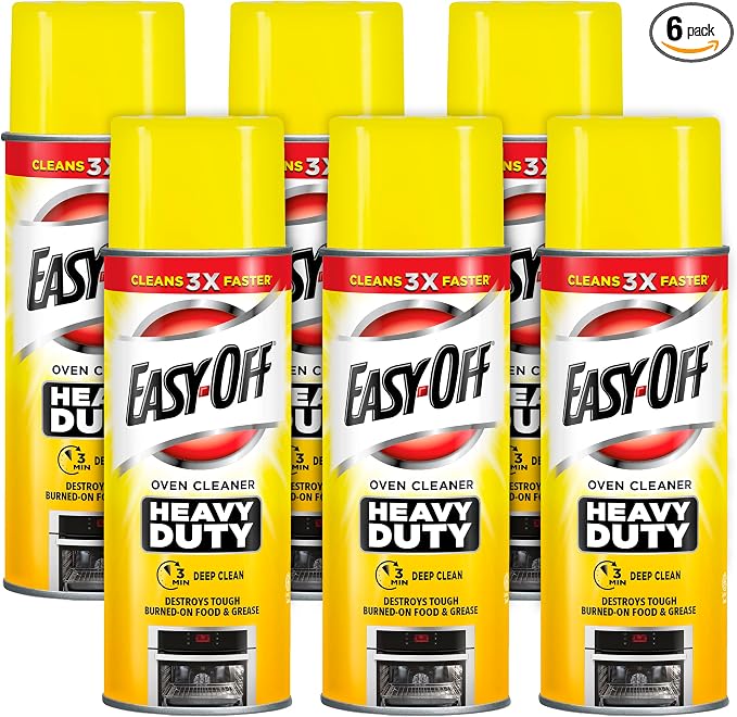 Easy-Off Heavy Duty Oven Cleaner, Regular Scent 87 oz (6 Cans x 14.5 oz)