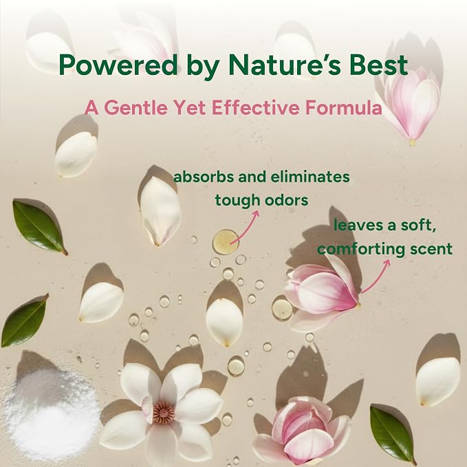 Good Natured Brand | Carpet Freshener & Deodorizer Powder | 31 oz Pet Odor Eliminator for Strong Odor & Pet Urine | Fresh Natural Magnolia Scent | Safe for Homes with Pets