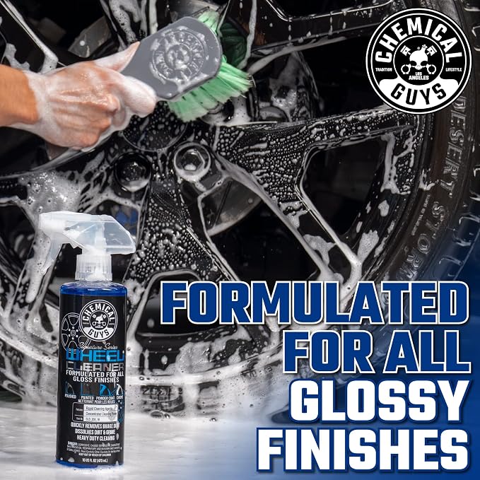 Chemical Guys CLD_203 Signature Series Wheel Cleaner, Formated For All Gloss Finishes, Safe for Cars, Trucks, SUVs, Motorcycles, RVs & More 128 fl oz (1 Gallon) | Fast-acting foaming spray clings to wheels to lift brake dust and road grime, safe on chr...