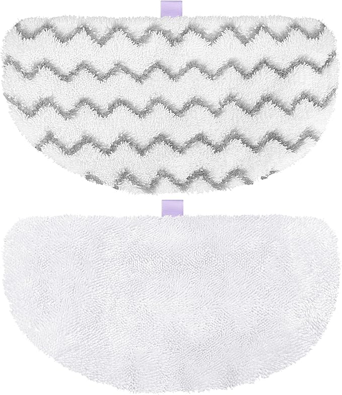 2 Pack Replacement Steam Mop Pads Compatible with Bissell PowerFresh Steam Mop, Fits Models 1940, 1806, 1544, 1440, Microfiber Scrubbing Pads for Sealed Hard Floors (1 Scrub + 1 Soft)