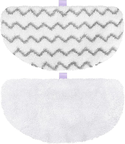 2 Pack Replacement Steam Mop Pads Compatible with Bissell PowerFresh Steam Mop, Fits Models 1940, 1806, 1544, 1440, Microfiber Scrubbing Pads for Sealed Hard Floors (1 Scrub + 1 Soft)