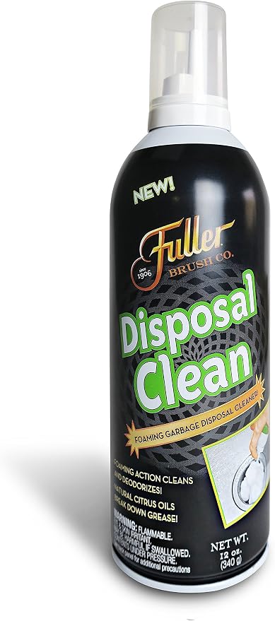Fuller Brush Garbage Disposal Cleaner– 12 oz Bottle – Foaming Citrus Degreaser for Kitchen Sink Odor Removal and Drain Cleaning – Citrus Scent (Pack of 1)