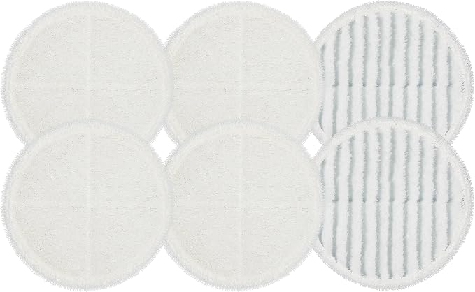 2124 Replacement Pads, Compatible with Bissell Spin-Wave Hard Floor Cleaner Powered Rotating Mop 2039 Series, 2307, 2315A, Part # 2124 (6 - Pack (4 Soft Pads + 2 Scrubby Pads))