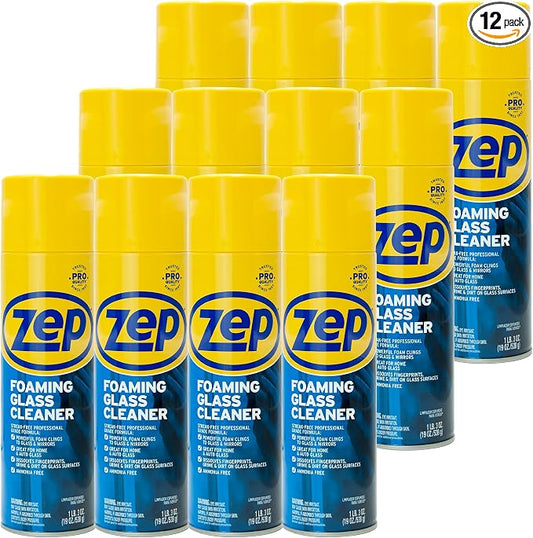 Zep Foaming Glass Cleaner - 19 oz (Case of 12)