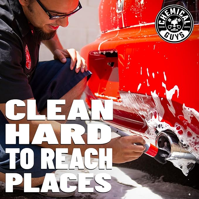 Chemical Guys All in the Details Exterior Detailing Brushes - 3-Piece Soft Scratch-Free Brushes for Wheels, Bumpers, Grilles, Badging & Tight Exterior Gaps on Cars, Trucks, SUVs & More | Three soft, scratch-free brushes reach wheels, bumpers, grilles, ...