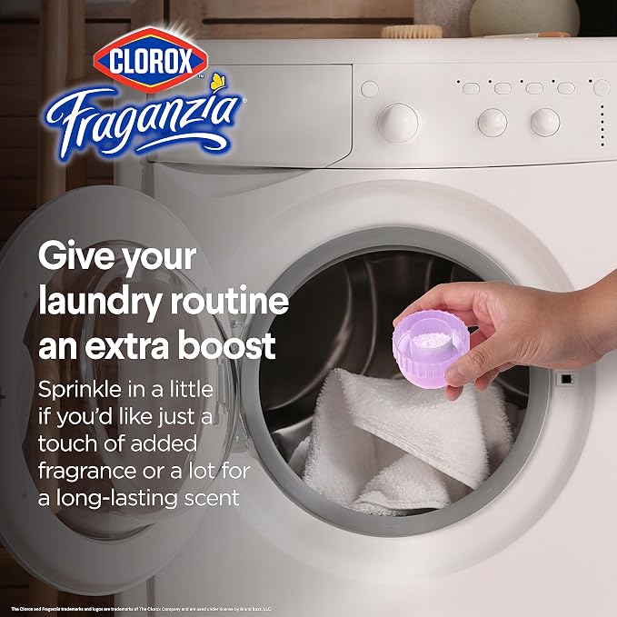 Clorox Fraganzia Laundry Scent Booster Crystals In-Wash Fragrance Beads Fresh-Smelling Clothes and Linens Safe for All Fabrics and Colors Lavender with Eucalyptus 18 OZ 2 Pack Twin Pack Value