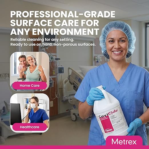 Metrex CaviCide Germicidal Surface Disinfectant Cleaner – EPA-Registered Quaternary Ammonium – Kills Flu Virus, Bacteria & Fungi – Hospital- Grade for Medical, Dental & Lab – 1 Gallon, Pack of 3