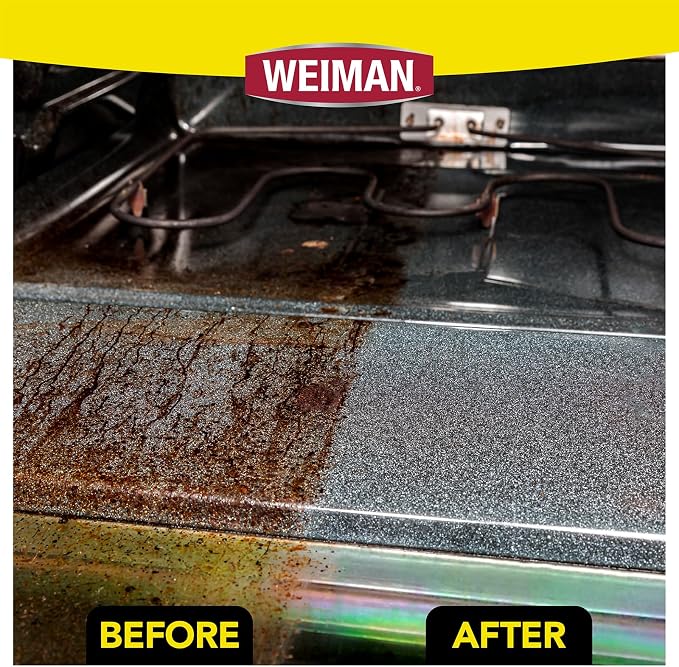 Weiman Heavy Duty Stove and Oven Cleaner and Degreaser for Glass, Ceramic Cooktops, BBQ grill grates - 2 Pack, 24 Oz w/MicroFiber Towel