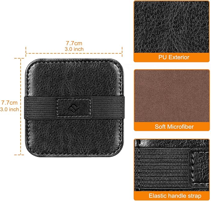 FINTIE Screen Cleaning Pad, [4 Pack] Soft Cloth Car Phone Screen Cleaner | Microfiber Wipe Cleaning with Elastic Strap for iPad, iPhone, MacBook, Tablets, Laptop, Monitor (Blossom)