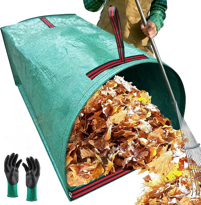 72 Gallon Leaf Collector, Reusable Leaf Bag, Dustpan-Type Yard Garden Bag | Heavy Leaf Pick up Tool Collapsible Lawn and Leaf Bag, Garden Yard Waste Container for Leaves, Lawn Debris, Grass Clippings
