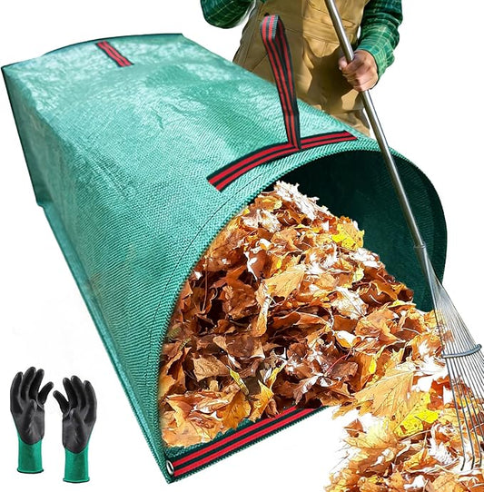 72 Gallon Leaf Collector, Reusable Leaf Bag, Dustpan-Type Yard Garden Bag | Heavy Leaf Pick up Tool Collapsible Lawn and Leaf Bag, Garden Yard Waste Container for Leaves, Lawn Debris, Grass Clippings