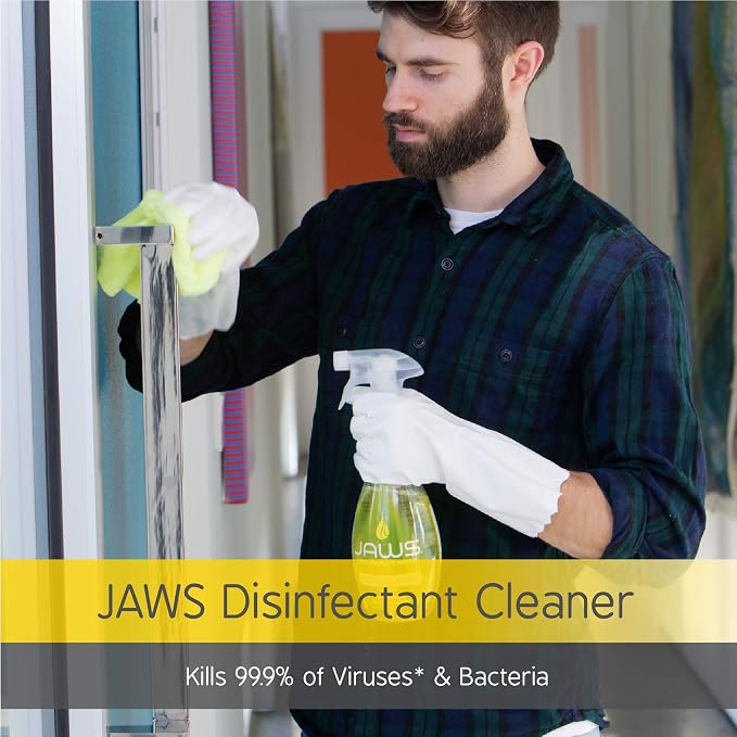 JAWS Cleaner, Disinfectant Spray with 2 Refill Pods, Powerful Multi-Purpose Cleaning, Refillable, Reusable, Recyclable