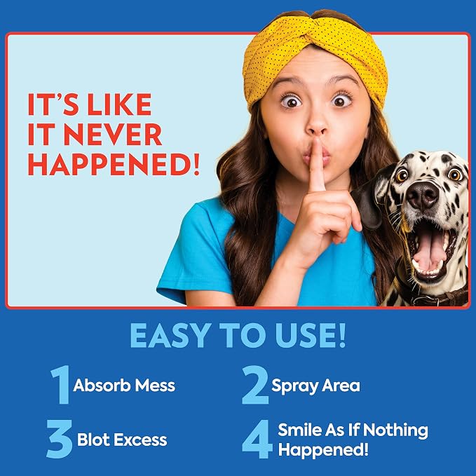 OUT! PetCare Pet Odor & Stain Remover Spray, Carpet & Floor Cleaner, Deodorizer for Dogs & Cats, Made in USA, 32 fl oz (6 Pack)