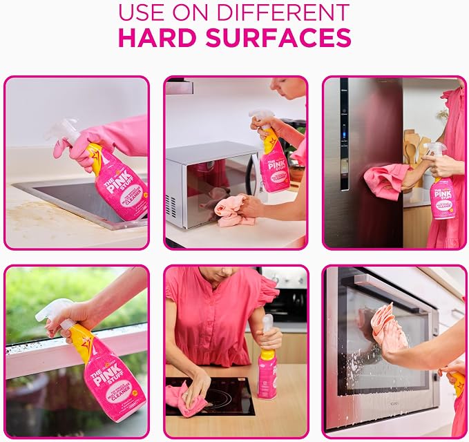 The Pink Stuff Miracle Multi-Purpose Cleaner Spray, 30 fl oz – Now 20% More! Powerful All-Purpose Cleaning Solution for Kitchens, Bathrooms, Floors & More – Cuts Through Grease & Grime (Pack of 3)