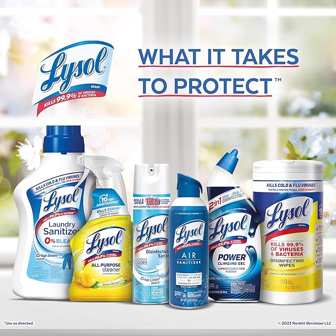 Lysol Automatic in-The-Bowl Toilet Cleaner, Cleans and Freshens Toilet Bowl, Lavender Fields Scent, 2ct