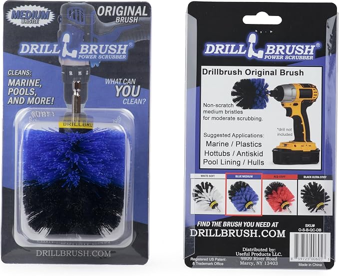 Marine Scrubbing Brush Head - Best Tank Cleaning Brush - Pool Cleaning Tool | Aquatic Cleaning Supplies - Boat Upkeep Accessories - Hull Cleaning Brush Tool - Pool Lining Cleaning Tools for Home Use