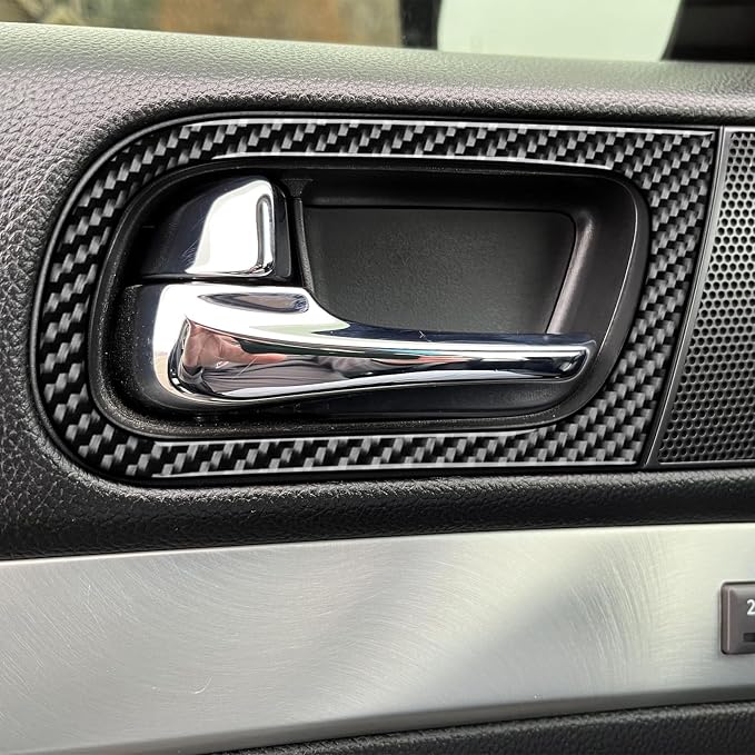Real Carbon Fiber Trim for Infiniti Accessories | for G35 G37 G25 Q60 Q40 2007-2015 X S Coupe Door Inner Frame Interior Thick Overlay Decal - B