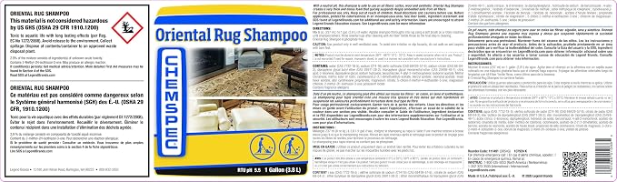 Chemspec - Oriental Rug Shampoo - Wool & Carpet Cleaner - 1 Gallon ORS4G
