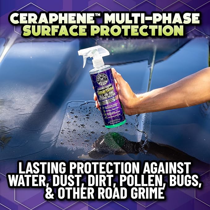 Chemical Guys, Raging Rhino All-in-One Exterior Spray, 20 oz, 2 Pack | Waterless wash, quick detailer and spray wax in one, cleans and shines paint, glass and wheels, slick gloss, two pack