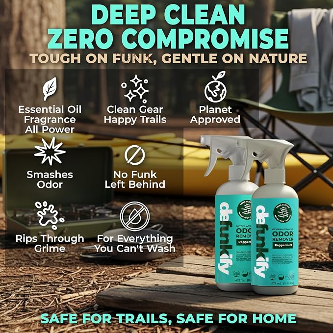 Defunkify Peppermint Odor Eliminator Spray, Shoe & Carpet Deodorizer, 32oz
