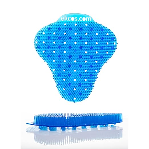 Diversey Ekcos EKS-8BM-12 ekcoscreen 60 Day Premium Anti-Splash Urinal Screen, Deodorizer for Cleaner Restrooms, Mango Scent, Blue, 12-Screens