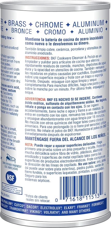 Bar Keeper's Friend COOKWARE CLEANER/POLISH 12 oz Can (2-pack)