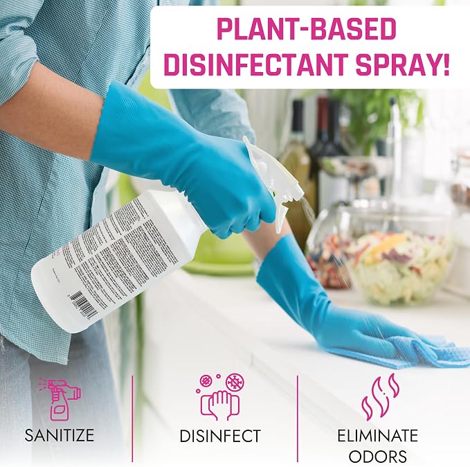 LUCAS-CIDE Ready To Use All Purpose Cleaner - Gentle Disinfectant for Home & Spa Use, Fresh Citrus Scented Disinfecting Spray, Plant-based Bathroom Cleaner, Glass Cleaner, Floor Cleaner - 1 Quart