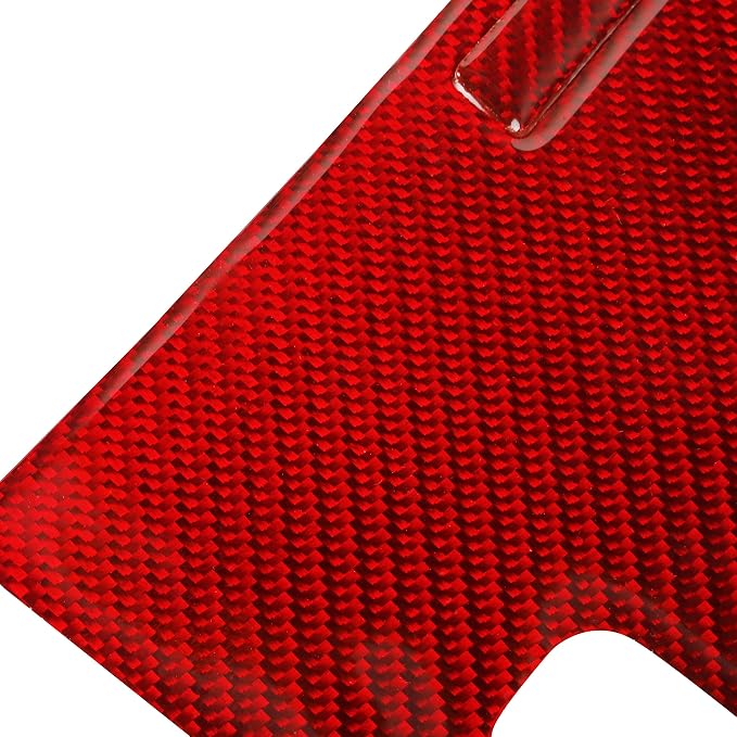 Real Carbon Fiber Trim for Ford Mustang Accessories | for 2009 2010 2011 2012 2013 2014 Gear Shift Panel Frame Trim Glove Storage Box Cover Interior Thick Overlay Decal 4PCs
