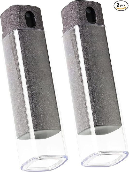 CUIUD Touchscreen Screen Cleaner Kit 2 Pcs, Phone, Tablet and Car Screen Cleaner, Two in One Spray and Microfiber Cloth(2 Pack Grey)
