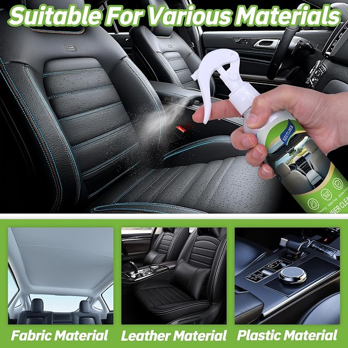 8.66 OZ (256 ml) Car Ceiling Cleaner,Headliner Cleaner,Multifunctional Car Interior Roof Fabric Cleaner Spray,Multi Purpose Deep Clean for Leather,Fabric,Plastic of Auto and Home