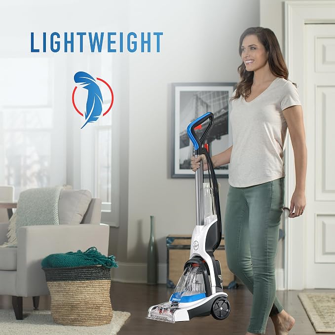 Hoover PowerDash Pet Compact Carpet Cleaner Machine, Lightweight Design, HeatForce Fast Drying, Antimicrobial Brush Roll, Pair with a Hoover Carpet Cleaner Solution